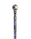 Ebanus wood crutch with lapis lazuli CAN994