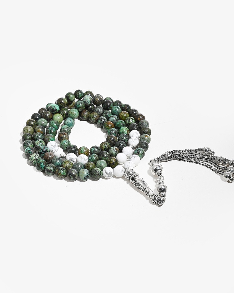  Turquoise and Howlite Mixed Rosary ROS5504MC