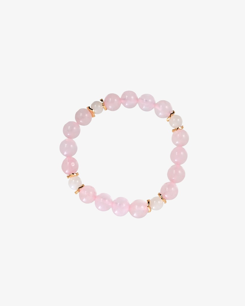 Rose quartz and jade bracelet WBRA226PK