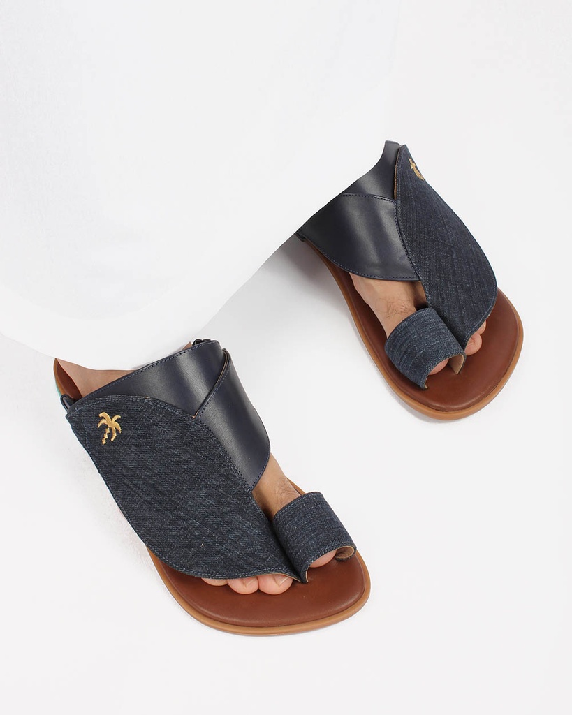  نعال شرقي زبيري  من الجلد الطبيعي وخامة الجيينز