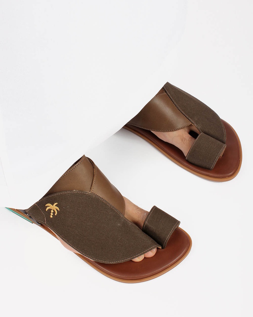 نعال شرقي زبيري  من الجلد الطبيعي وخامة الجيينز