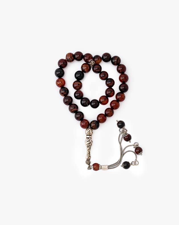 ROSARY AGATE STONE 27813ROSBN