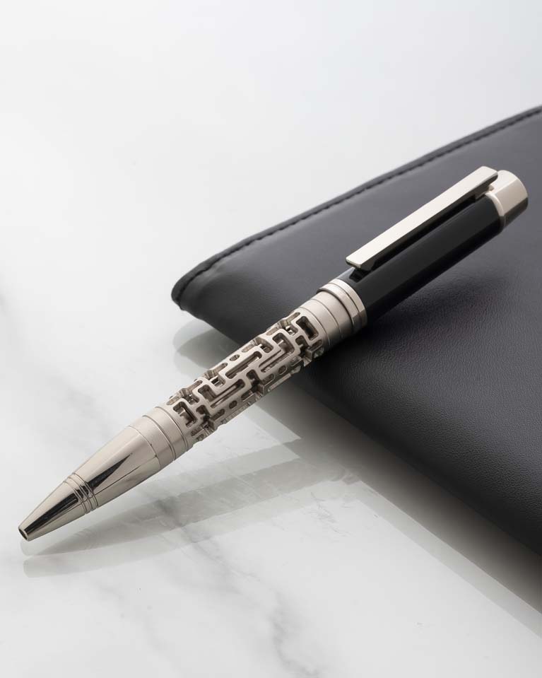 Men pen black & silver PEN100BK