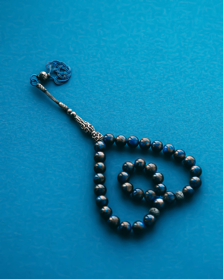 Cloisonne Stone Rosary ROS302BL