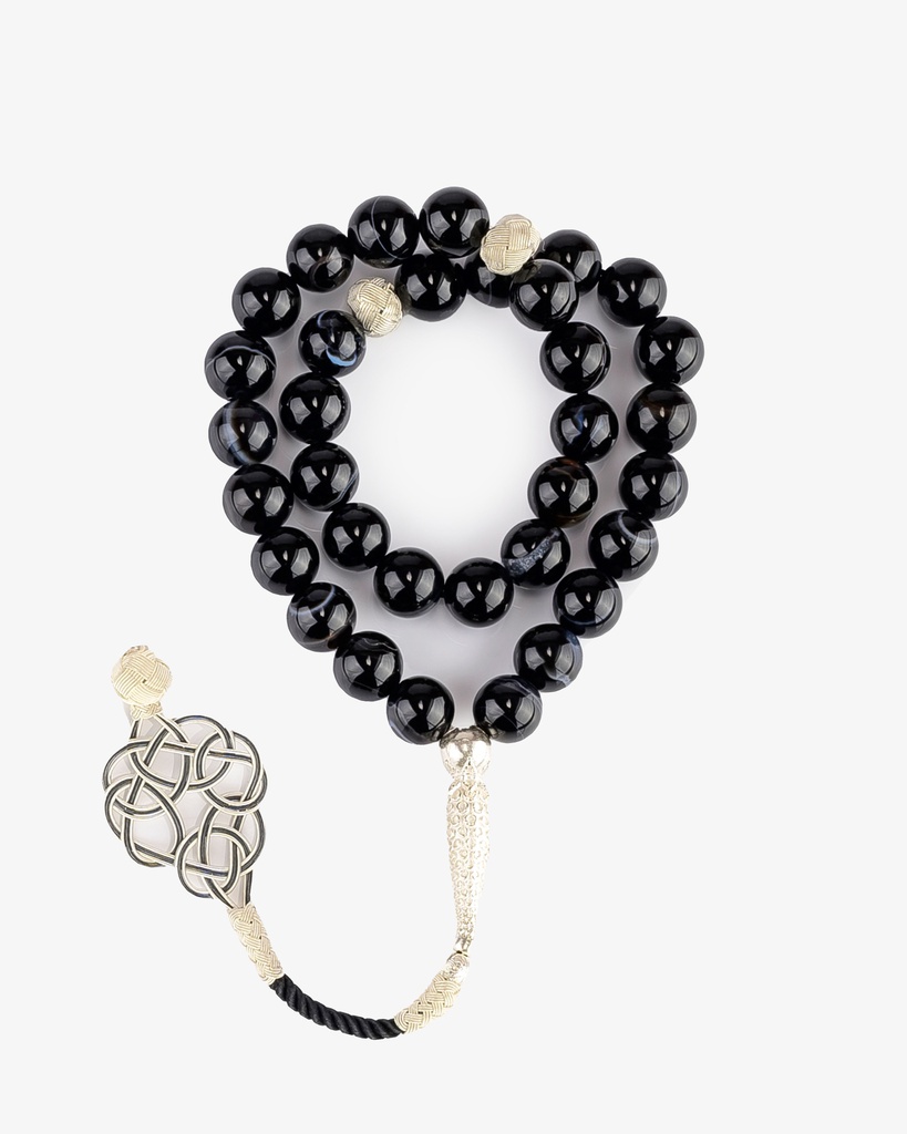 Aqate black Rosary ROS321BK