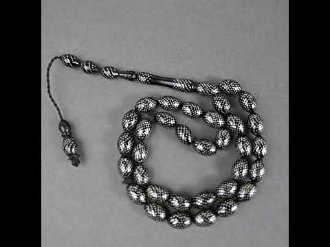 COOK WOOD SILVER ROSARY ROS428BK