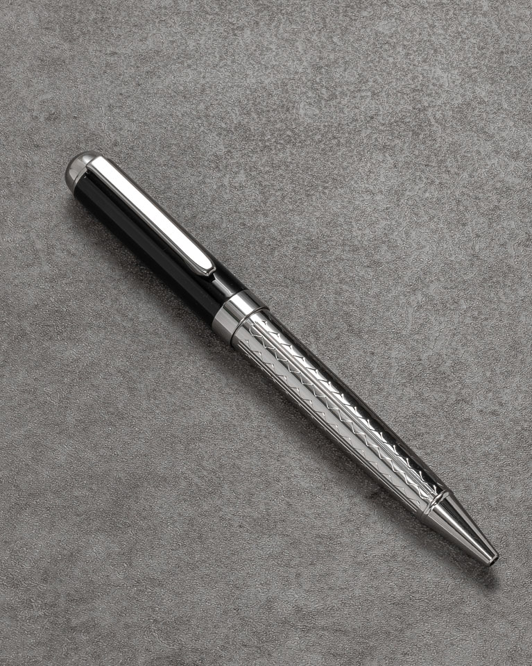 Men pen silver & black SEMPEN018SV