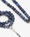 سبحة فضة بحجر سوداليت الازرق