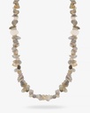 Women's necklace with gray labradorite stone WNEC082GY