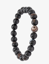 Black agate bracelet with veins BRA149BK