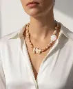 Natural seashell women's necklace WNEC140MC