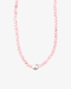 Women's necklace with rose stone and seashells WNEC247PK
