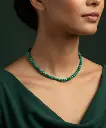 Natural Malachite Stone Women's Necklace WNEC178GN