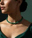 Natural Malachite Stone Women's Necklace WNEC187GN