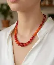 Women's necklace, agate stone WNEC166HV
