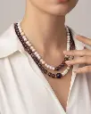 Women's Amethyst and Pearl Necklace WNEC170MC