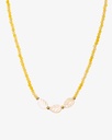 Natural Shell Necklace with Gold Details WNEC225YL