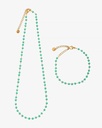 Women's bracelet and necklace set WNEC266GN