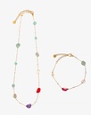 Women's bracelet and necklace set WNEC288MC