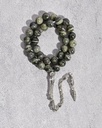 Green zebra stone rosary ROS8146GN