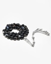 Black Agate Veined Rosary ROS5493BK