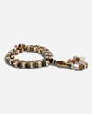 Natural Tortoiseshell 33-Bead Prayer Beads with 925 Silver Dividers